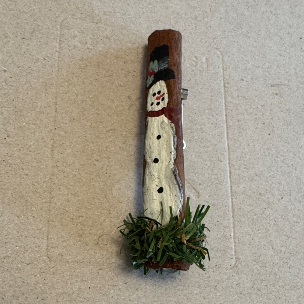Handcrafted Snowman Holiday Pin